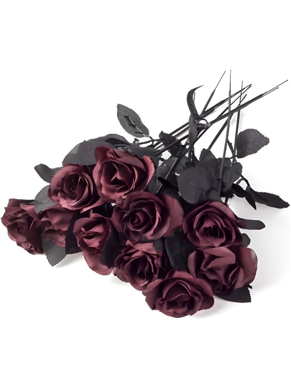 10pack Artificial Wine Red Rose Silk Rose Bouquets